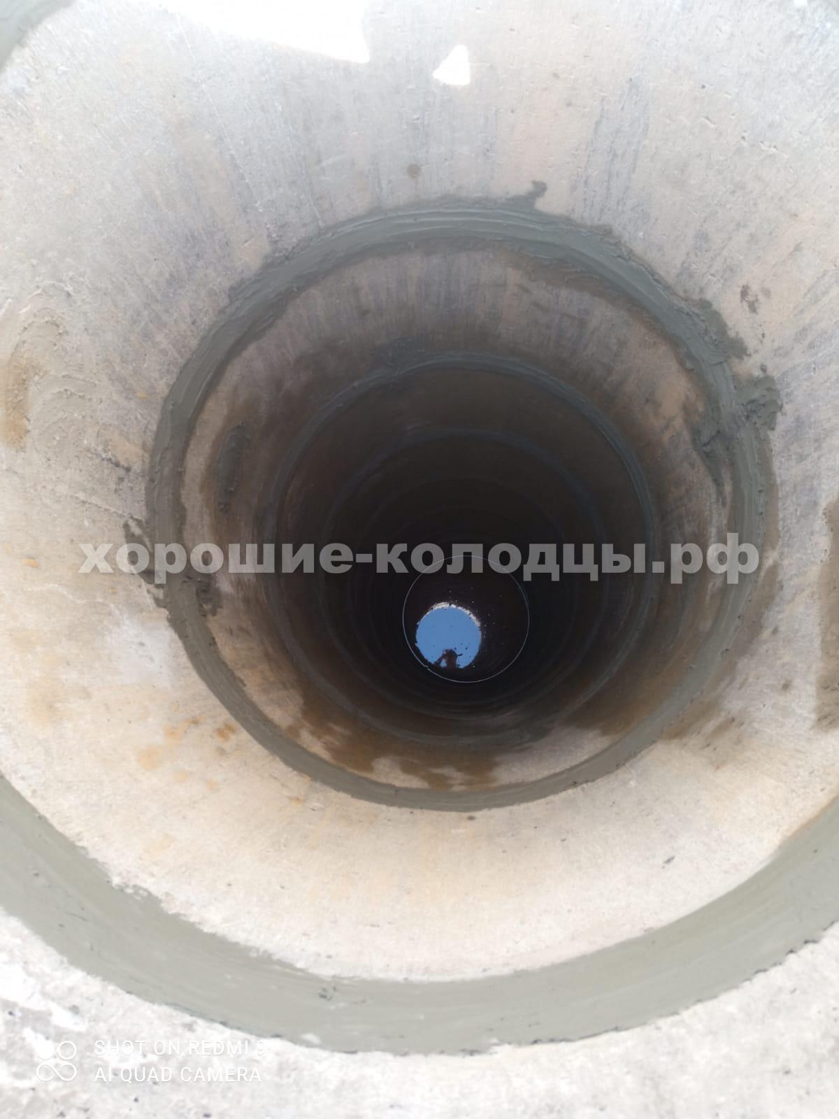 Чистка колодца на воду 10 колец в КП Солнце, Волоколамский р-н, Подмосковье.